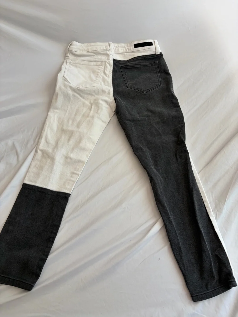 Cello White and Black Two-Tone Jeans